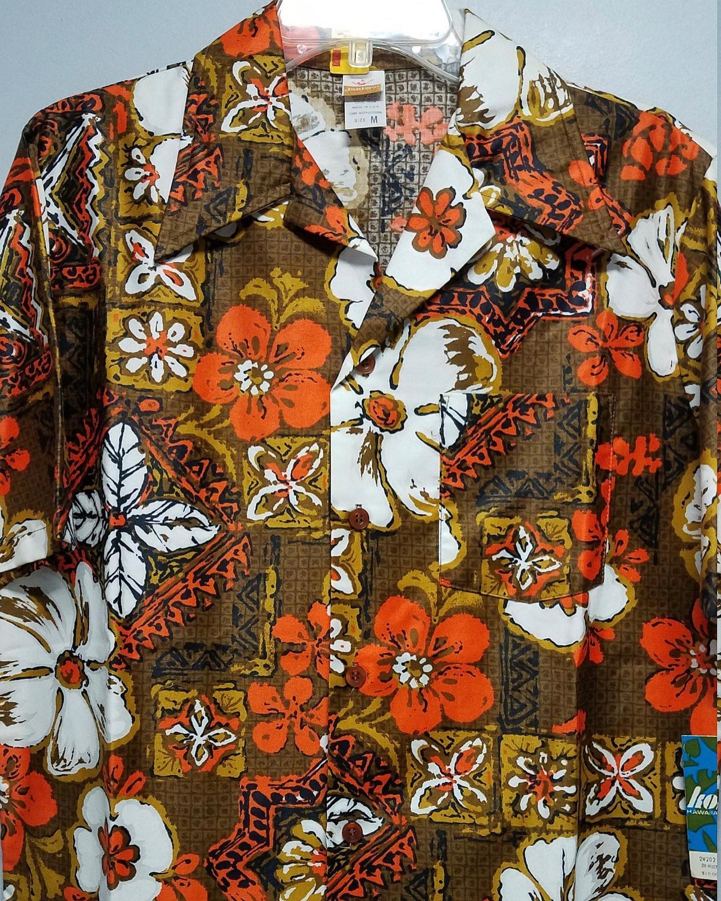 Keone United Hawaiian Open Vintage Aloha Shirt Size Small 