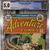 Vintage Comics Adventure Comics 437 CGC 5.0 Spectre Cover Black Manta Appearance in Aquaman Backup Story 1975 DC