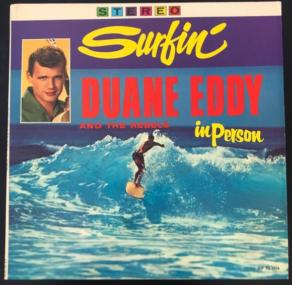 Vintage Vinyl Near Mint & Jacket US First Pressing 1963 Surfin’ Duane Eddy And The Rebels In Person JLP 70-3024-ST Stereo Jamie Records