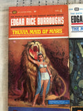 Vintage Comics - Lot of 4 Paperback Books 1960s Ballantine Edgar Rice Burroughs From The John Carter Warlord Of Mars Series