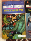 Vintage Comics - Lot of 4 Paperback Books 1960s Ballantine Edgar Rice Burroughs From The John Carter Warlord Of Mars Series