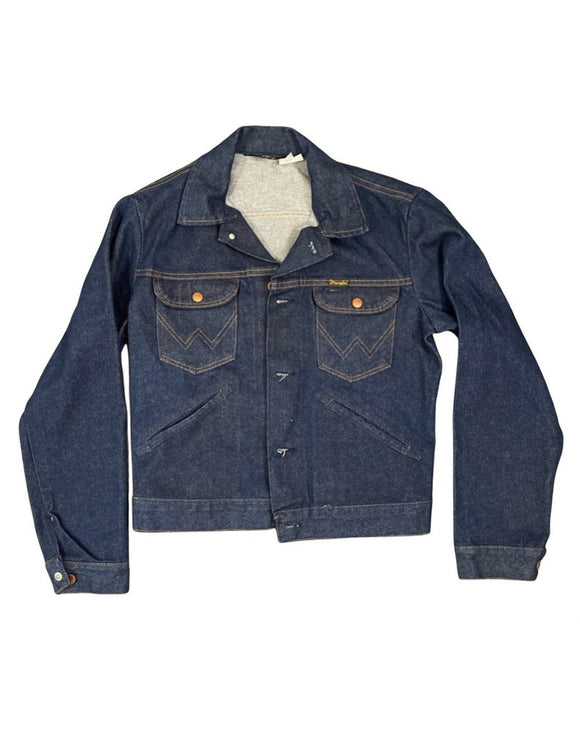Vintage Clothing 60s-70s Wrangler Raw 14oz Denim Made In USA Ranchers Jacket Size 38 Medium