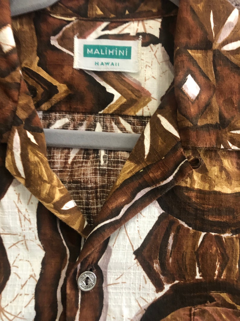 2024 vintage Malahini barkcloth aloha shirt