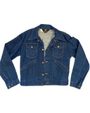 Vintage Clothing Fantastic Wrangler 14oz Raw Denim Ranchers Jacket Size 40 Medium-Large 60s-70s Made In USA
