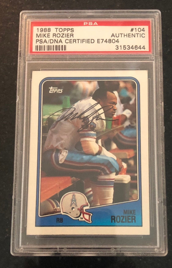 Art & Photography - 1988 Topps Mike Rozier PSA/DNA Certified Signed Autograph Card Houston Oilers Auto