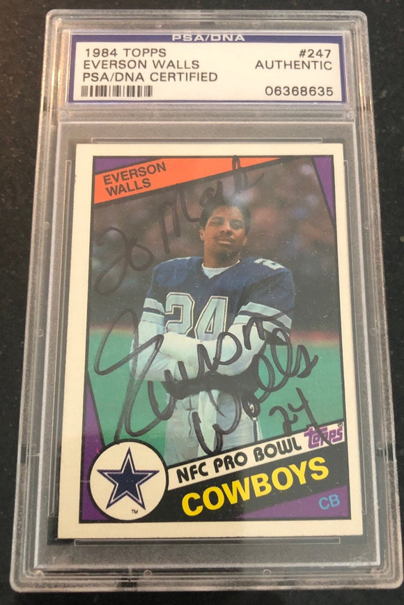 Art & Photography - 1984 Topps Everson Walls PSA/DNA Certified Signed Autograph Card Cowboys Auto