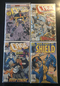 Vintage Comics Marvels Cage Number 1 2 and 3 and Nick Fury Agent Of Shield Number 36 1992 Comic Lot