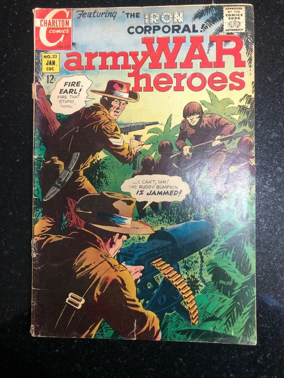 Vintage Comics Army War Heroes # 23 (Charlton Comics, 1968)