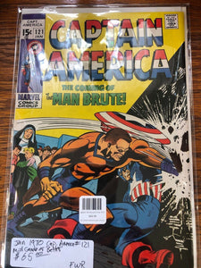Vintage Comics Captain America #121 (Jan 1970, Marvel) Bagged And Boarded Nice Copy