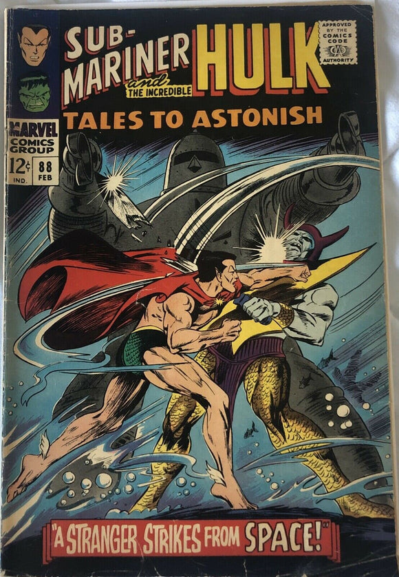 Vintage Comics Tales to Astonish #88 (Feb 1967, Marvel) Bagged & Boarded Sub-Mariner And Hulk