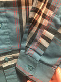 Vintage Clothing 80s Men's Long Sleeve Plaid Dress Shirt Medium Poly Cotton Blend McGregor Contemporary