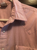 Vintage Clothing 70s Vintage Short Sleeve Pearl Snap Men's Western Shirt Size M-L Saddlebrook