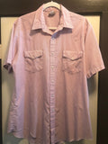 Vintage Clothing 70s Vintage Short Sleeve Pearl Snap Men's Western Shirt Size M-L Saddlebrook