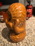 Vintage Home Decor Tiki Mug Hear No Evil Monkey About 6.5” Tall With A Hole For The Straw Great Condition