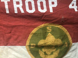 Vintage Clothing Late 50s to Early 60s Vintage Boy Scout Troop 44 Little Falls Flag Fantastic Patina 44 X 32