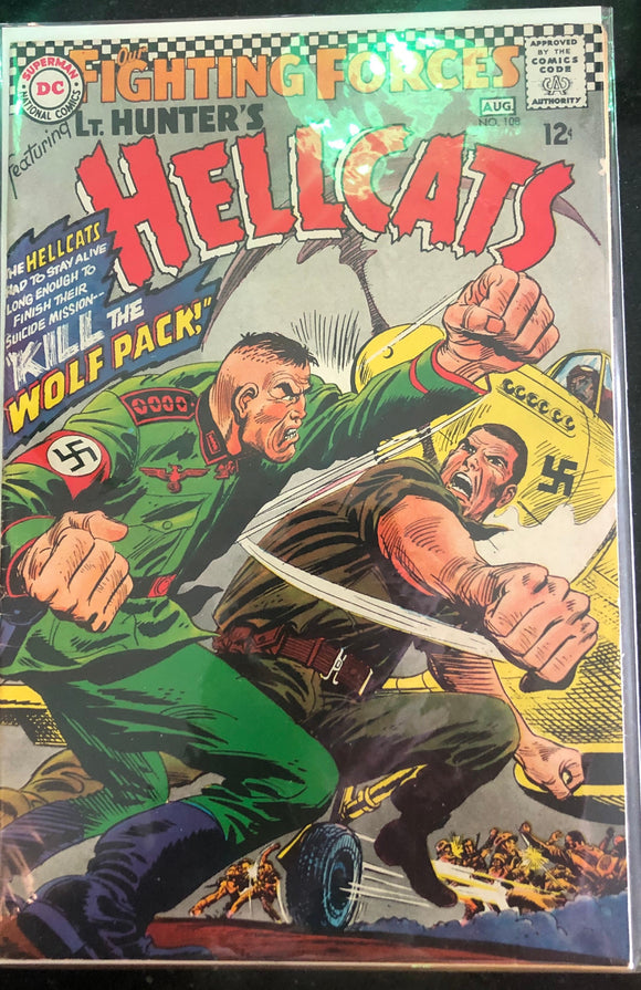 Vintage Comics Our Fighting Forces 108 Hellcats Suicide Mission 1967 DC Comic
