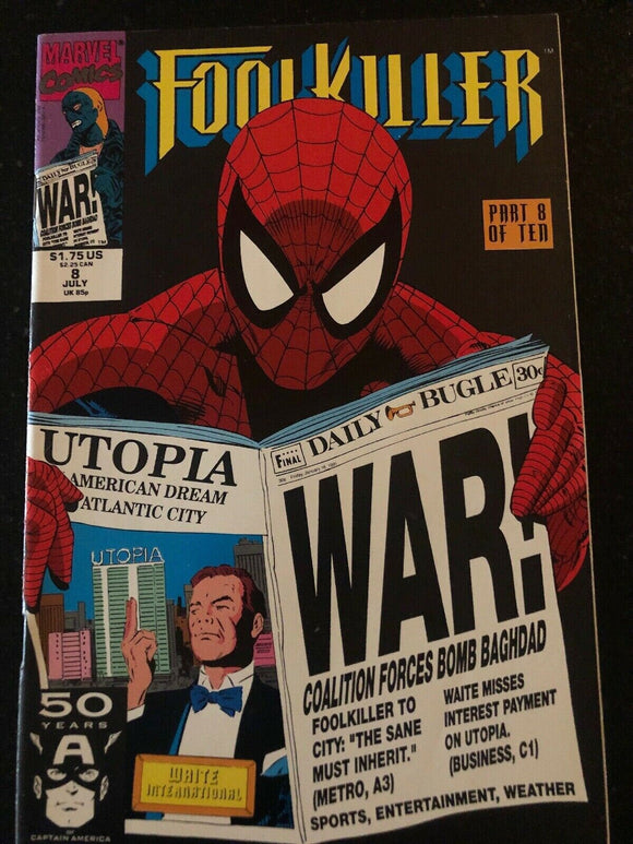 Vintage Comics Foolkiller #8 VF+ Condition Marvel Comics 1990 Series