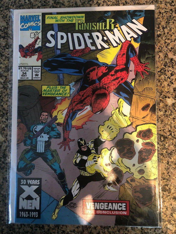 Vintage Comics Spider-Man (1993) #34 VF Marvel, Punisher app.