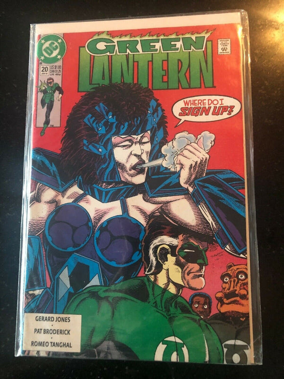 Vintage Comics Green Lantern 20 Jan 92 DC Comic Book Bagged And Boarded Mid Grade Or Better