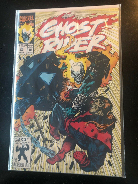 Vintage Comics Ghost Rider 24 1990 April Bagged And Boarded Mid Grade Or Better