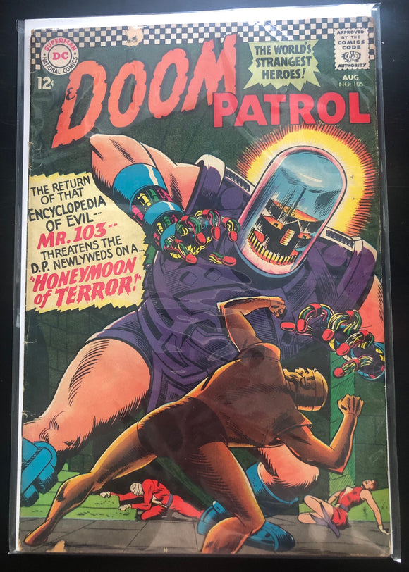 Vintage Comics DC Comics Doom Patrol August 1966 Lower Grade Key Issue