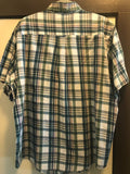 Vintage Clothing Deadstock 1980s Size XL Fresh Out Of The Cellophane Men's Short Sleeve Shirt Wentworth Plaid