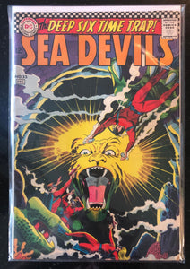 Vintage Comics DC Comics 1966, SEA DEVILS #32, in the story “The Deep Six Time Trap”
