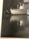 Art & Photography - Rare Artist Photographer Hand Signed S D Chambers Shrimp Boats 1950s Exhibition