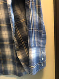 Vintage Clothing Early 2000 Wrangler Men’s 3X Pearl Snap Long Sleeve Shadow Plaid Western Rockabilly Shirt