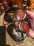 Vintage Home Decor Kapa Designs 1978 Hawaii Tiki Tapa Ashtray Fantastic Condition Great Glaze, Color & Pattern