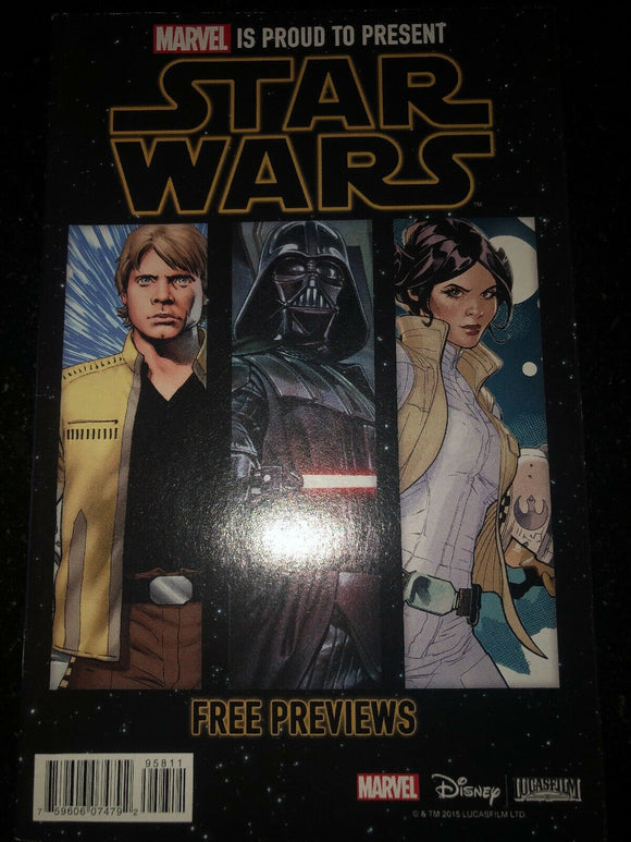Vintage Comics Star Wars Free Previews Marvel Comics Darth Vader, Luke, Leia, Han Solo Comic Book