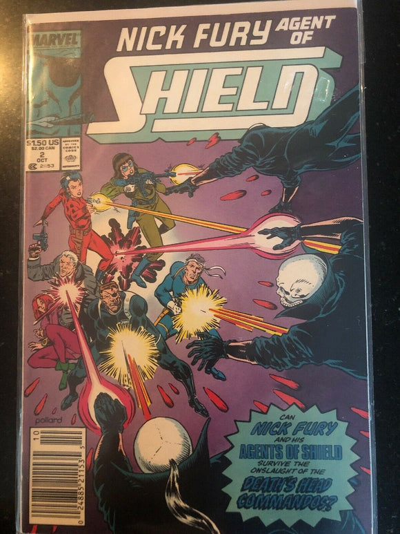 Vintage Comics Nick Fury: Agent of SHIELD (1989 series) #2 in Nice condition. Marvel comics