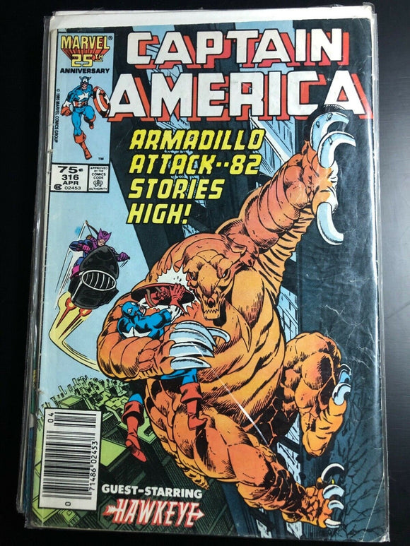 Vintage Comics Captain America, Marvel, Apr 1985, #316