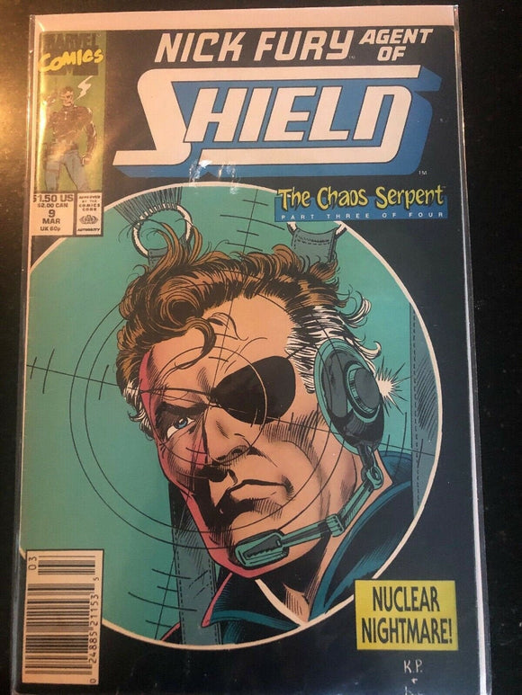 Vintage Comics Nick Fury agent of SHIELD #9 (Mar 1990, Marvel) Bagged & Boarded Mid Grade ++