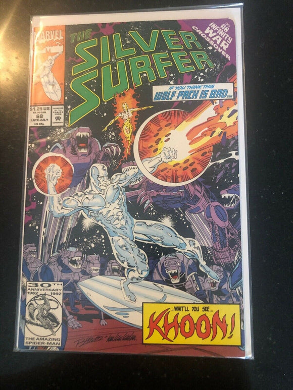 Vintage Comics Silver Surfer (1987 series) #68 in Near Mint condition. FREE bag/board