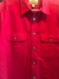 Vintage Clothing Size XL Cabela’s Heavy Weight Shirt Jacket Thick 100% Cotton Felt Material Long Sleeve Lumberjack Red