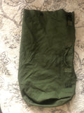 Vintage Military Issue OD Green Nylon Duffel Bag Sea Garrison Duffle Equipment Name