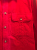 Vintage Clothing Size XL Cabela’s Heavy Weight Shirt Jacket Thick 100% Cotton Felt Material Long Sleeve Lumberjack Red