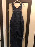 Vintage Clothing 1960s Sears & Roebuck Perma-Press Tri Blend 36/30 Buckle Front Zipper Overalls Fantastic Condition Made In USA