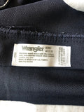 Vintage Clothing Genuine 1970s Vintage Knit Polyester Wrangler Slacks Navy Blue Size 40/30