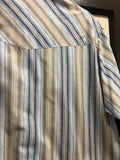 Vintage Clothing Ely Cattlemen Short Sleeve Pearl Snap Men's Shirt Size Large Shoulder Yoke Metallic Striping