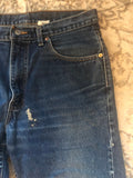 Vintage Clothing Levi’s 505s Distressed Whiskering Paint Splattered Original Authentic Ware 34/31.5