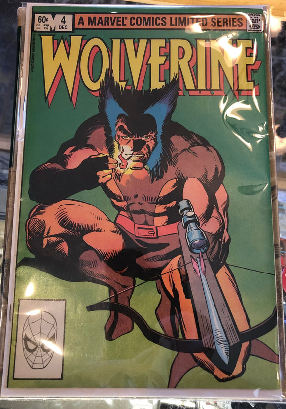 Vintage Comics Marvel’s Wolverine #4 December 1982 Bagged And Boarded Fantastic Condition 8.0 Or Better Great Cover