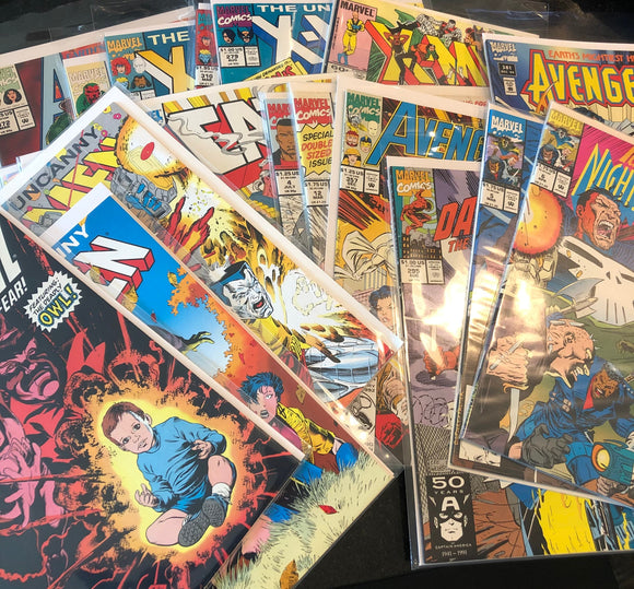 Vintage Comics 20 Marvel Top Titles Grab Bag. All Bagged & Boarded 6.5 Or Higher!