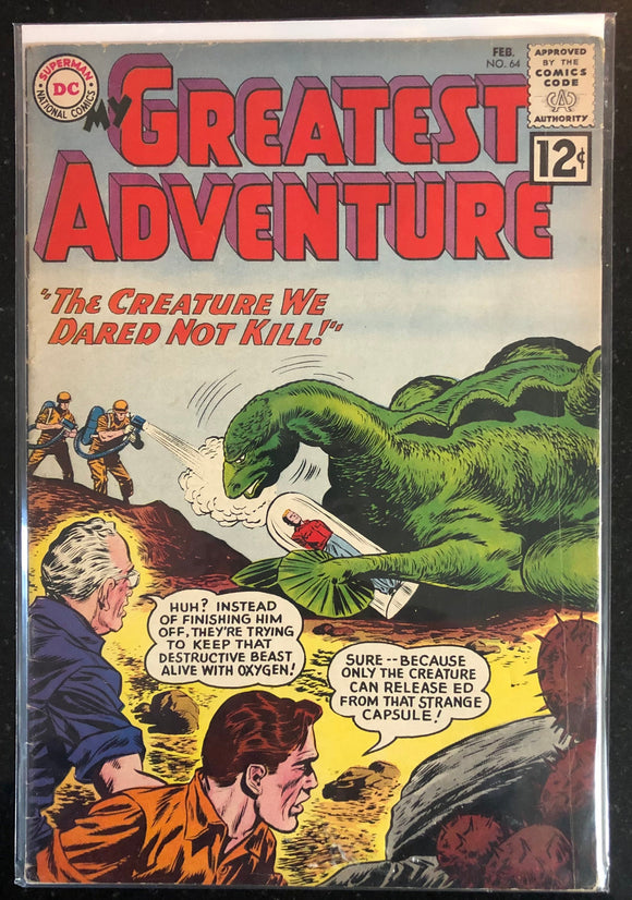 Vintage Comics DC Comics My Greatest Adventure #64 February 1962 Bagged And Boarded