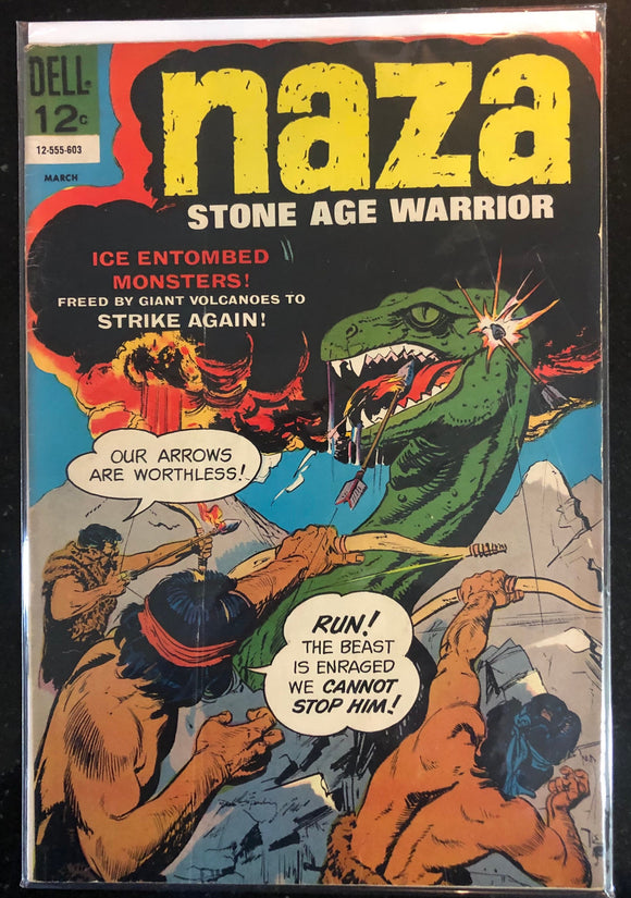 Vintage Comics Dell Comics Naza Stone Age Warrior #9 March 1966 Bagged And Boarded
