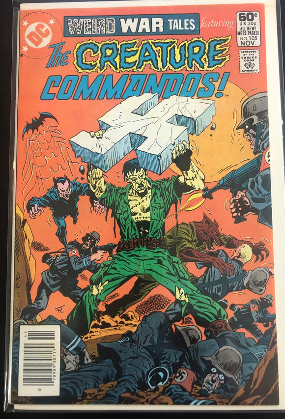 Vintage Comics DC Comics Weird War Tales #105 November 1981 Bagged And Boarded