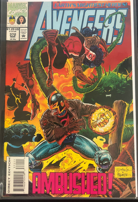 Vintage Comics The Avengers #372 March 1994 Ambushed Bagged And Boarded