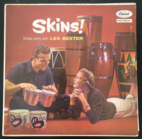 Vintage Vinyl Les Baxter Skins Bongo Party Mono Capitol Records T774 1957 Exotic Lounge!
