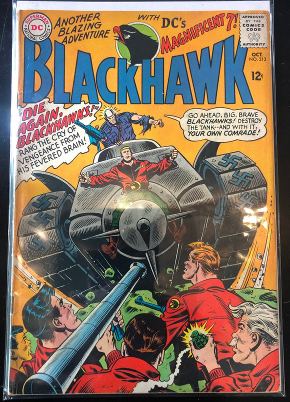 Vintage Comics DC Comics Blackhawk #213 October 1965 Bagged And Boarded